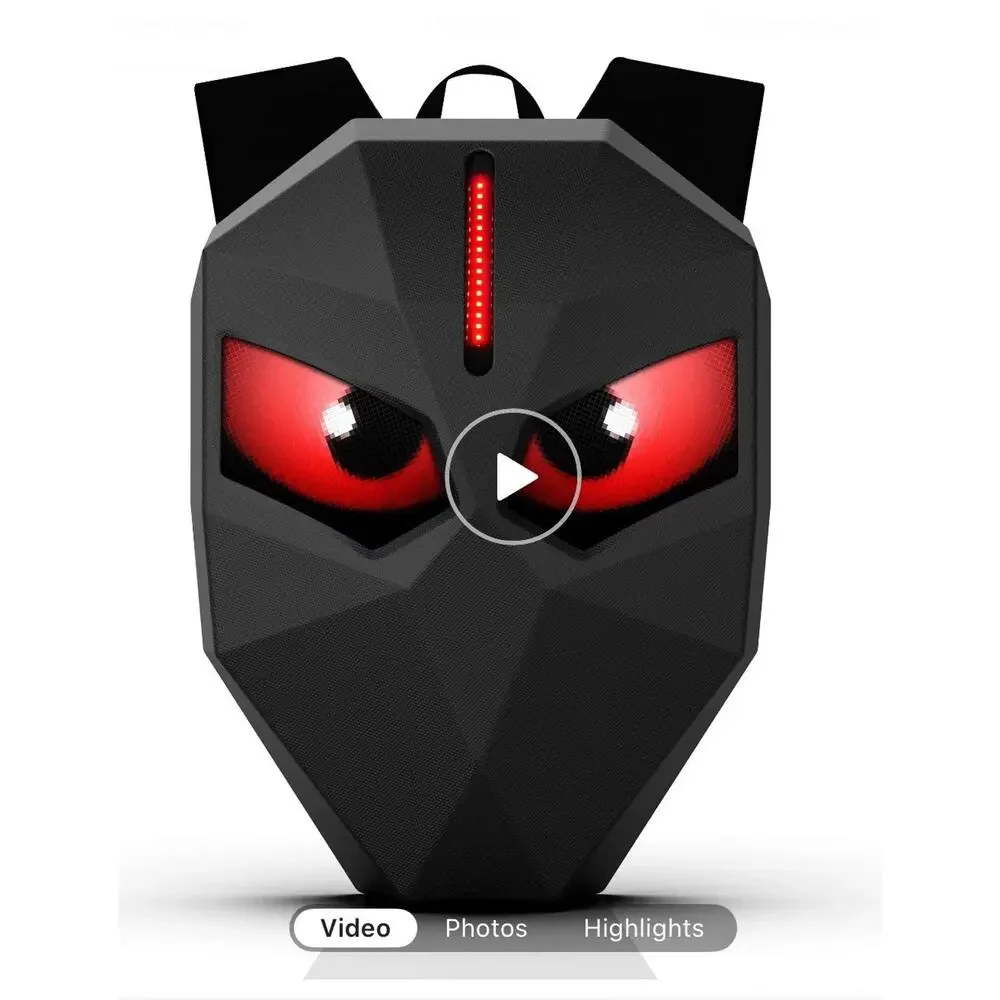 LED programmable hard case backpack